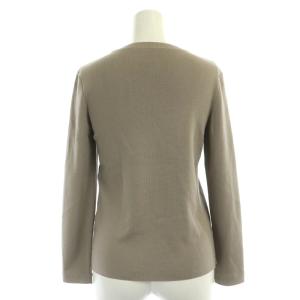 FOXEY 36301 ウール ニット プルオーバー セーター 長袖 クルーネック 38 モカ