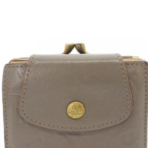 IL BISONTE 二つ折り財布 レザー ロゴ 茶色 ブラウン