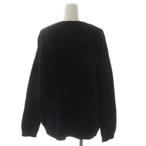 Max Mara PANARIA ハートモチーフニット 長袖 ビジュー カシミヤ混 M 黒 オフホワイト 茶色