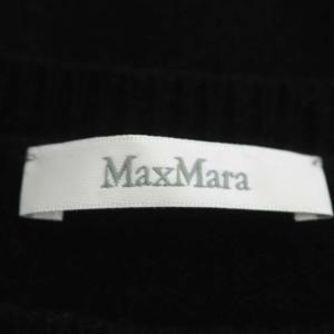 Max Mara PANARIA ハートモチーフニット 長袖 ビジュー カシミヤ混 M 黒 オフホワイト 茶色