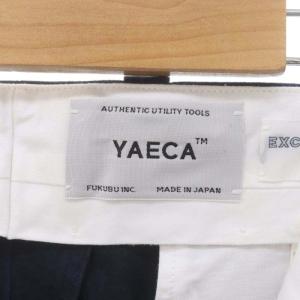 YAECA チノテーパードパンツ ジッパーフライ タック 30 紺 ネイビー 166105