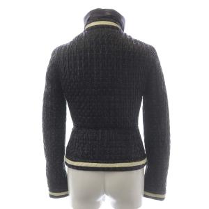 MONCLER VENTOUX ダウンジャケット ライダース ステッチ ジップアップ 0 ブラック
