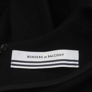 BORDERS at BALCONY 23SS ROUND PEPLUM MINI DRESS ボーダー 36 ブラック