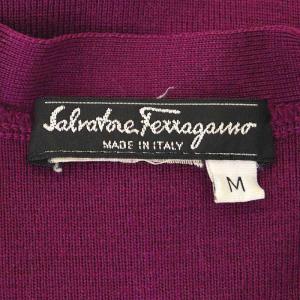 Salvatore Ferragamo ガンチーニ カーディガン ニット フックボタン M 紫