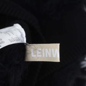 LEINWANDE ニットベスト フリンジ 裾切替 プルオーバー F 黒 ブラック