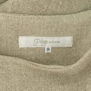 Plage 麻フレアスカート ロング 38 ベージュ