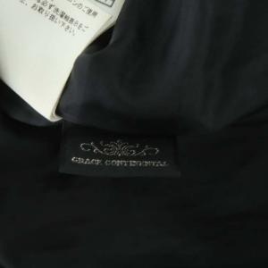 GRACE CONTINENTAL マルチフラワープリーツスカート ロング 花柄 36 黒 ブラック マルチカラー