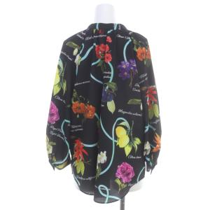 Diagram GRACE CONTINENTAL 23SS ボタニカルスカーフ ブラウス 長袖 スキーパー 花柄 36 黒 マルチカラー ブラック