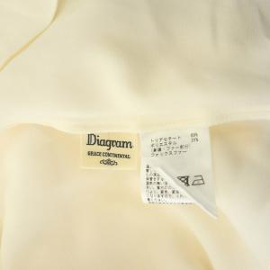 Diagram GRACE CONTINENTAL トリアセファートップ ブラウス 七分袖 フォックスファー プルオーバー 36 アイボリー
