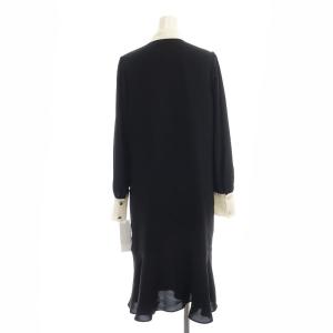 Diagram GRACE CONTINENTAL ヘムフレアボウタイワンピース 長袖 ロング 38 黒 ブラック