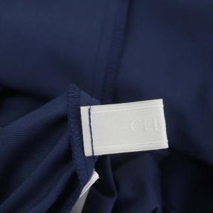 CELFORD シースルー レースワンピース ロング丈 ミモレ丈 長袖 38 M 青 ブルー