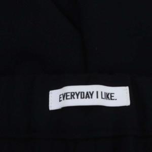 EVERYDAY I LIKE クロップド フレア パンツ スラックス イージー 36 黒 ブラック