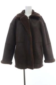 BEAUTY&YOUTH UNITED ARROWS 22AW ボア×フェイクムートン リバーシブルブルゾン 2WAY ジャケット ジップアップ S ダークブラウン