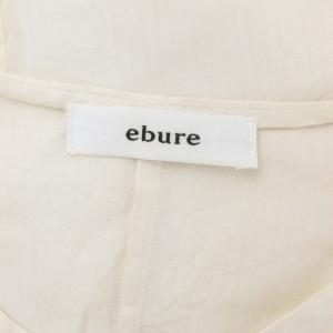 ebure 21AW シルク ワンピース ロング マキシ丈 七分袖 36 オフホワイト