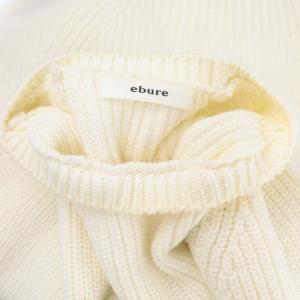 ebure 23SS コットンカシミアローゲージ クルーネックニットプルオーバー セーター 長袖 白 ホワイト