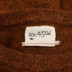 45rpm 葉山ものがたりシェットランド超ガーゼの908クルーニット セーター 長袖 ウール オレンジブラウン