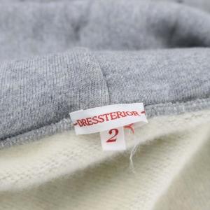 DRESSTERIOR 20周年記念モデル カシミヤジップアップパーカー 裏起毛 2 グレー