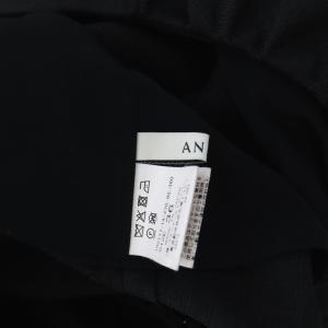 ANAYI 21SS ブッチャーギャザー ワンピース ロング ミモレ丈 ノースリーブ ベルト付き 36 黒 ブラック