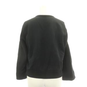 N°21 ロゴ刺繍 スウェット プルオーバー 九分袖 40 黒 ブラック