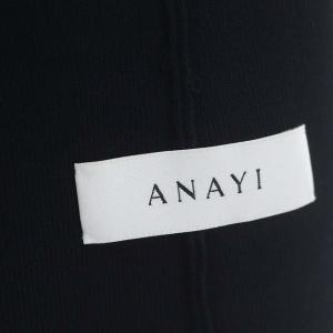 ANAYI ダブルジャケット テーラード ニット 36 黒 ブラック