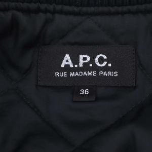 A.P.C. ブルゾン ボンバージャケット 中綿 ナイロン ジップアップ アウター 36 紺 ネイビー