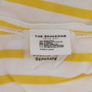 Shinzone 23SS MARINE BORDER TEE カットソー 長袖 ボーダー F 白 ホワイト 黄色 イエロー