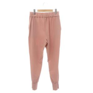 ADORE 22SS ハイツイストトリコットジョガーパンツ イージー 裾ファスナー 38 M ピンクベージュ