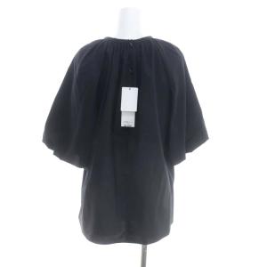 ADORE 22SS ライトストレッチバルーンケープスリーブブラウス 五分袖 プルオーバー 38 黒 ブラック