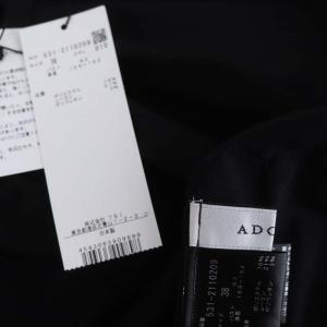 ADORE 22SS ライトストレッチバルーンケープスリーブブラウス 五分袖 プルオーバー 38 黒 ブラック