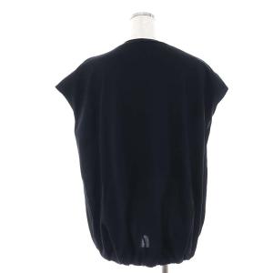 ADORE リュクスコットンバックヘムギャザートップス カットソー フレンチスリーブ 38 M 黒 ブラック 5312160516