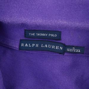 RALPH LAUREN BRAZIL ビッグポニー 刺繍 ポロシャツ カットソー 鹿の子 半袖 S 紫 パープル