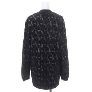 EMPORIO ARMANI 6L2MYX ロゴカーディガン ニット 長袖 シャギー S マルチカラー