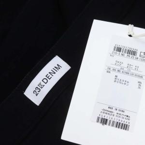 23区 23AW スリムデニムパンツ ジップフライ 36 S 黒 ブラック