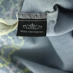 GRACE CONTINENTAL 21SS カフタンデニムワンピース 刺繍 ロング 長袖 36 ライトブルー