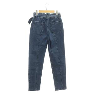 Diagram GRACE CONTINENTAL 21AW テーパードデニムパンツ ハイウエスト ベルト ストレッチ 36 インディゴ