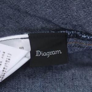 Diagram GRACE CONTINENTAL 22AW デニム切替ニットワンピース ロング 七分袖 36 紺 ネイビー