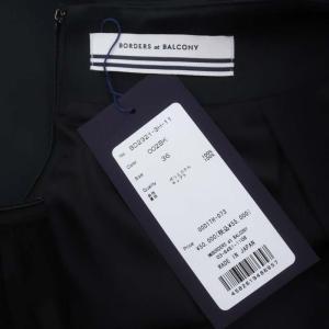 BORDERS at BALCONY 23AW MEMORY SATIN MINI SKIRT 台形スカート ミニ 36 ブラック