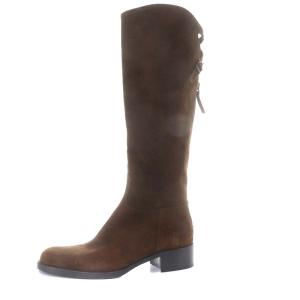 SARTORE ブーツ スエード ベルテッド 23.5cm ブラウン