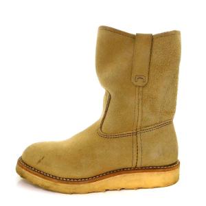 RED WING 8168 9インチ ペコスブーツ PECOS BOOTS ショート フラット スエード 5D 23cm ベージュ