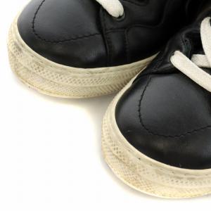 PIERRE HARDY 内ボアハイカットスニーカー シューズ ジップアップ レザー 37 23.5?p 黒 ブラック