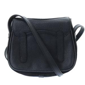 GUCCI スエード レザー ショルダーバッグ 切替 ブラック 007-113-0186