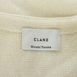 CLANE 22AW MINAMI TANAKA Vネックカーディガン ニット 長袖 ウール 2 オフホワイト