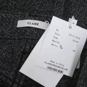 CLANE 22AW J/W SLIM ANKLE DENIM PANTS パンツ ストレート ジッパーフライ 1 黒 白 ブラック ホワイト