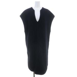 21AW HENRY NECK KNIT LONG VEST ベスト プルオーバー ロング F 黒 ブラック