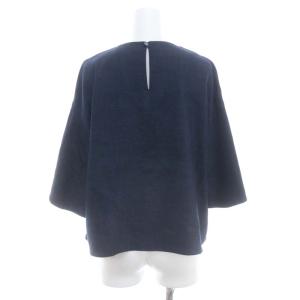 ADORE テンセルデニムフレアースリーブブラウス プルオーバー 五分袖 38 紺 ネイビー