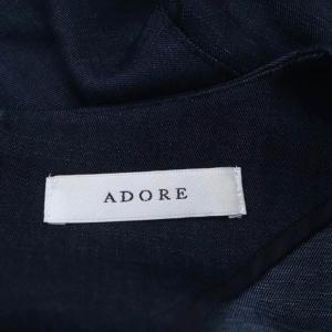 ADORE テンセルデニムフレアースリーブブラウス プルオーバー 五分袖 38 紺 ネイビー