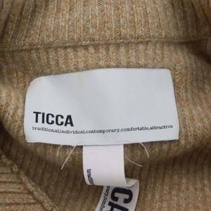 TICCA ウールハイネックハーフジッププルオーバーニット セーター 長袖 F ベージュ