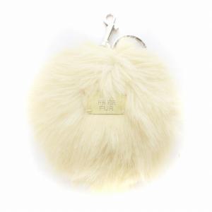 STELLA McCARTNEY エシカルファー バッグチャーム エコファー 肉球 白 ホワイト