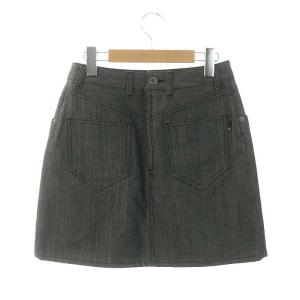 UNDERCOVER Cindy Sherman デニムミニスカート 台形 タイト 1 黒 ブラック オフホワイト UCY1603