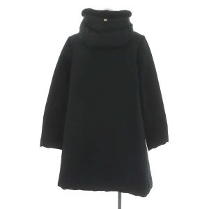 M'S GRACY ダブルジッパーダウンコート アウター レッキスファー リボン ダウンライナー フード 38 紺 ネイビー